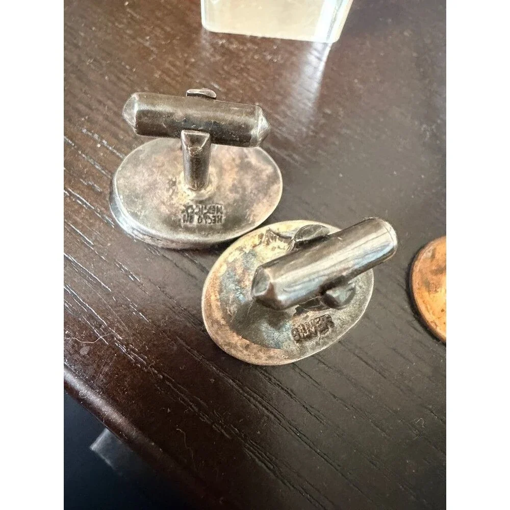 Vintage Taxco Made in Mexico Silver Cufflinks